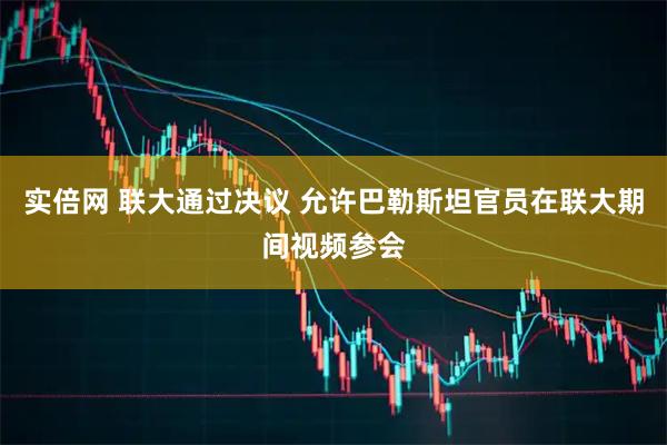 实倍网 联大通过决议 允许巴勒斯坦官员在联大期间视频参会