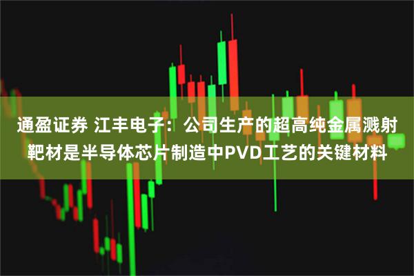 通盈证券 江丰电子：公司生产的超高纯金属溅射靶材是半导体芯片制造中PVD工艺的关键材料